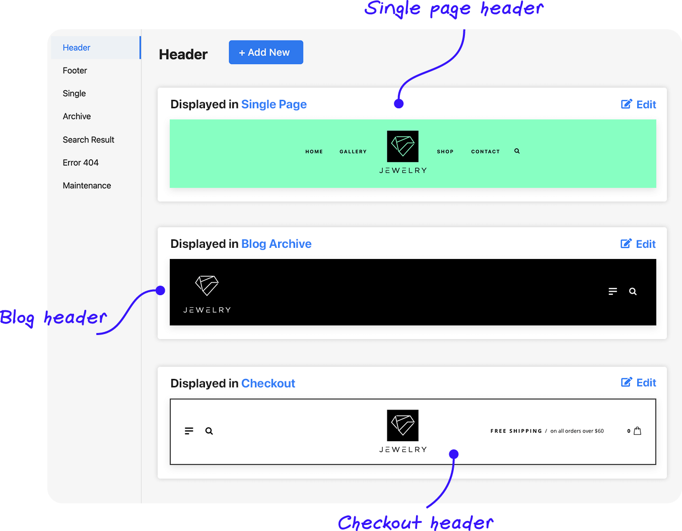 Full site editing - Jupiter X Layout Builder