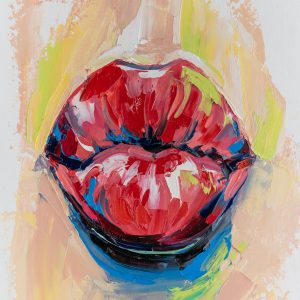 handmad-conceptual-abstract-picture-lips-oil-painting-colorful-colors